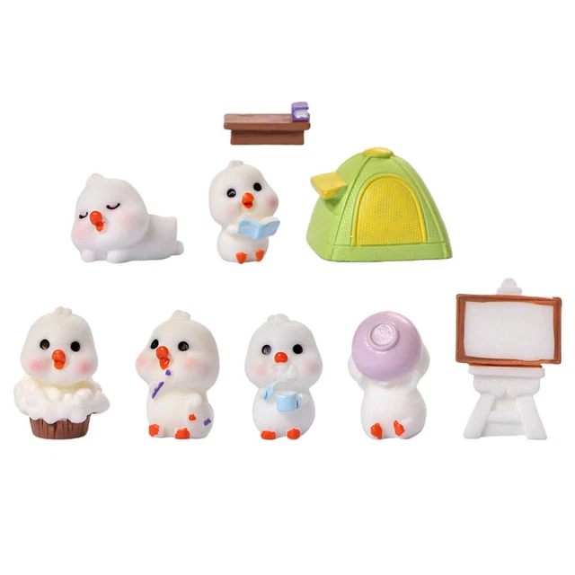 1 Set Miniatur Ente Figuren Urlaub Tafelaufsatz Moos Garten Ornament