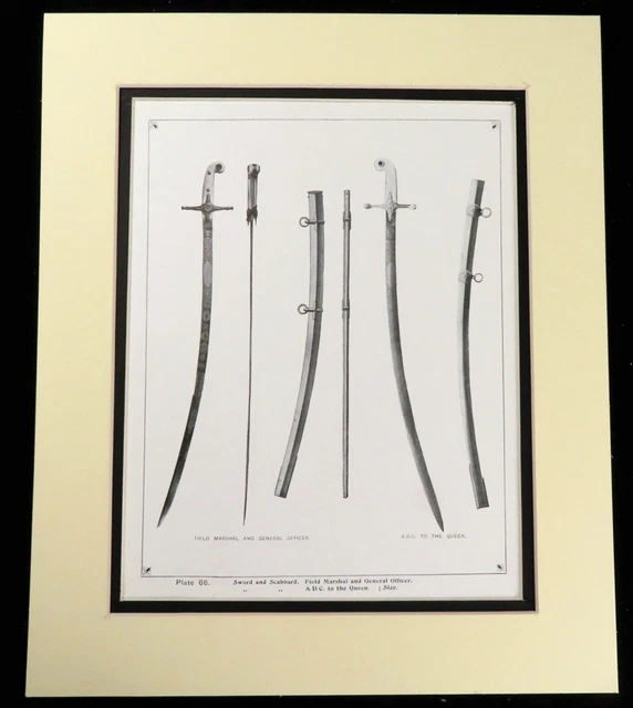 BRITISH ARMY FIELD Marshal Dress Sword Officer Uniform Antique Military