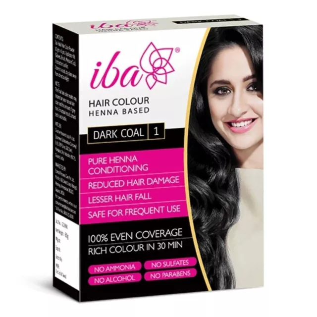 Tinte para el cabello Iba Halal Care, carbón oscuro, 60 g