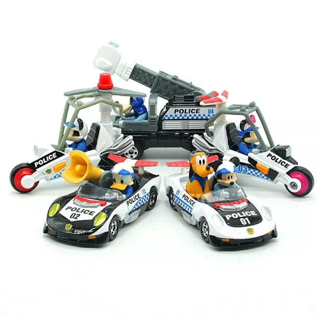 Disney Tomica Drive Saver Police Mickey Minnie DS 5Pcs Collection Tomy Car Gift