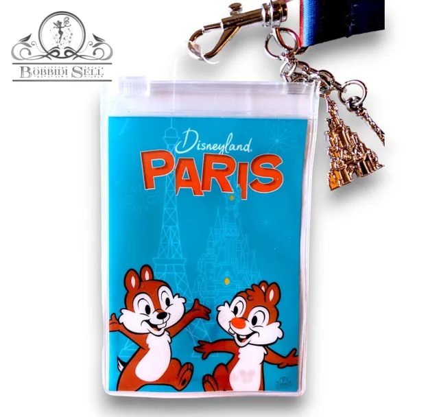 Pin Lanière + Pochette + Charm Tic et Tac Vignette OE 2024 Disneyland Paris Pin 2