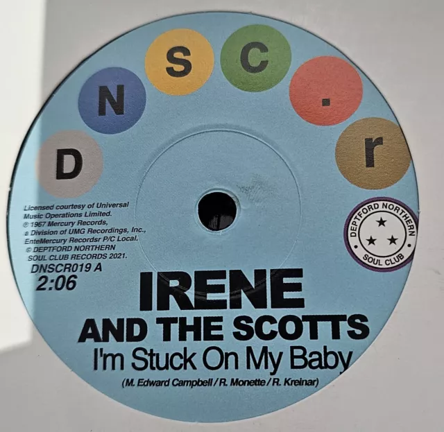 Irene and the Scotts I'm Stuck On My Baby/Chantels Indian Giver Northern Soul.