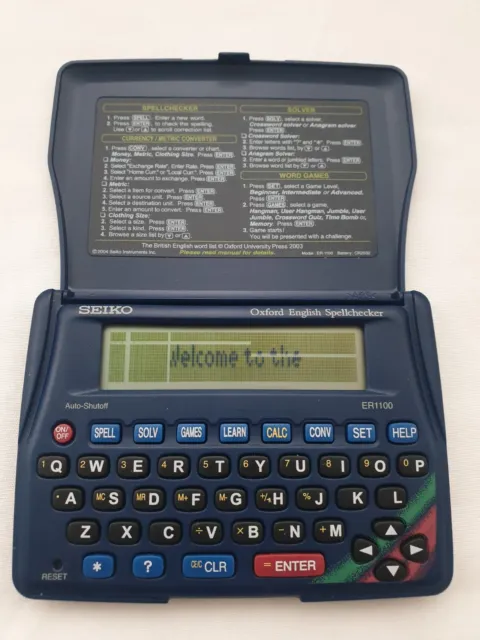 Seiko Oxford elektronische Rechtschreibprüfung ER1100 Display defekt