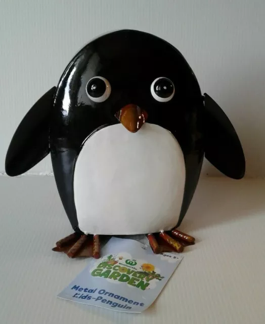 Woolworths Discovery Garden Penguin metal ornament hard to find