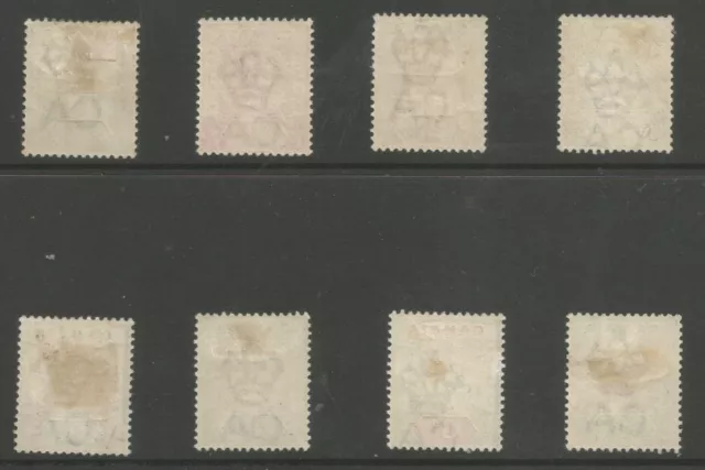 GAMBIA SG37-44 the 1898-1902 QV set of 8 very fresh looking mounted mint 2