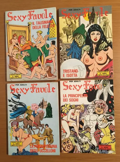 Lotto 4 Sexy Favole fumetto n° 16 -17-18-29 anno 1974 - Racconti completi Ottimi