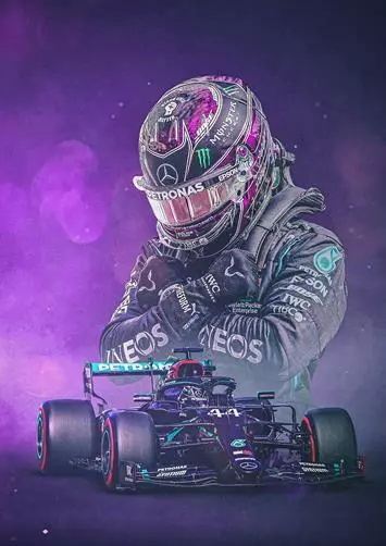 Lewis Hamilton Bb3 F1 Mercedes Poster Art Print - A4 A3 A2 A1 A0 Sizes