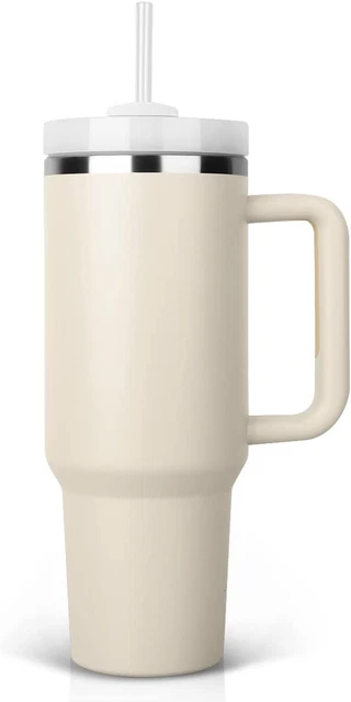 40 Oz Tumbler with Handle and Straw Lid Insulated Reusable Stainless Steel Water