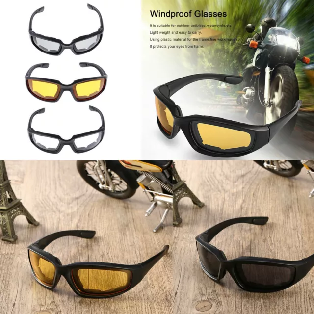 3 Stück Biker Motorrad Brille Sport Winddichte Staubdichte Augen Schutzbrillen