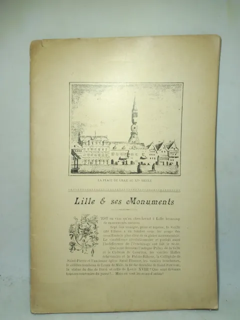 Ancien Livre Les Monuments De Lille Avec Planches