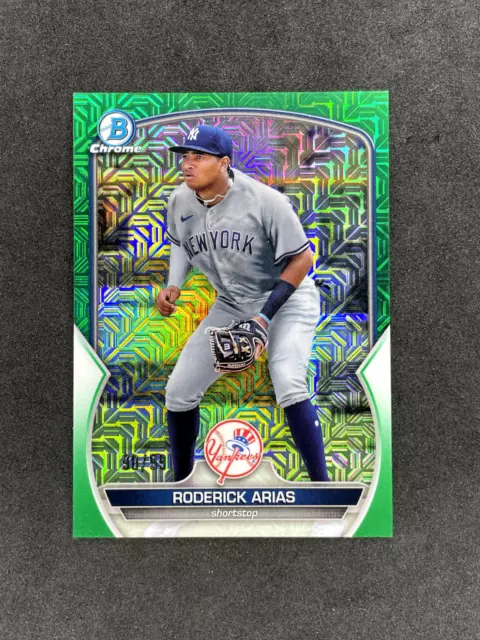 2023 Bowman Chrome Mega Box Roderick Arias Green /99 #BCP135 Yankees