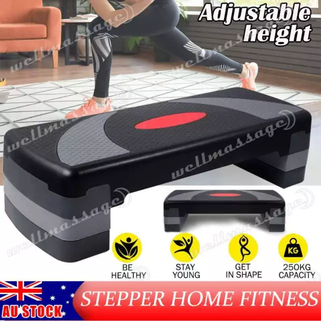 Aerobic Workout Home Gym Fitness Exercise 4 Block Bench Step Level Stepper New