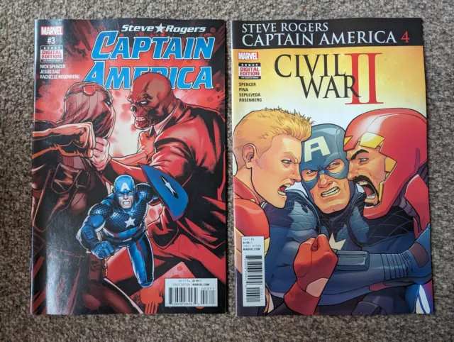 Steve Rogers Captain America #1 2 3 & 4 Marvel Bundle 2016 Hydra Cap Job Lot 3