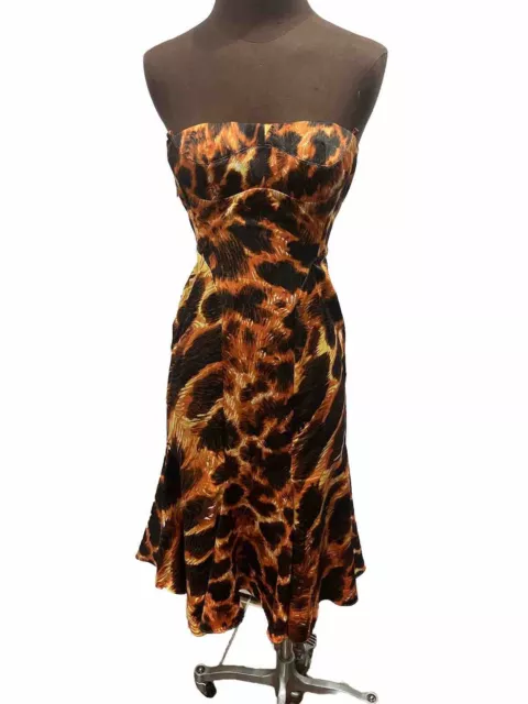 Just Cavalli Roberto Cavalli Animal Print Bodycon Dress SZ IT 40 NWT! Read