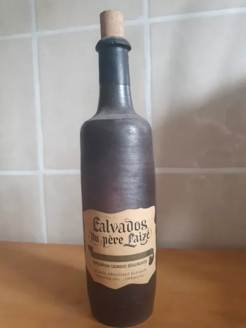 Bouteille Calvados En Grès Vintage