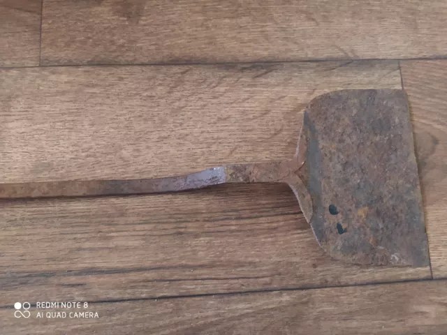 Antique Old Blacksmith Iron Shovel Fireplace Ash Spade Hearth Ember