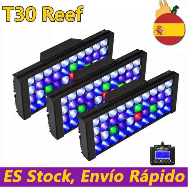 PopBloom T30 reef luz acuario marino coral lampara acuario led marino fish tank