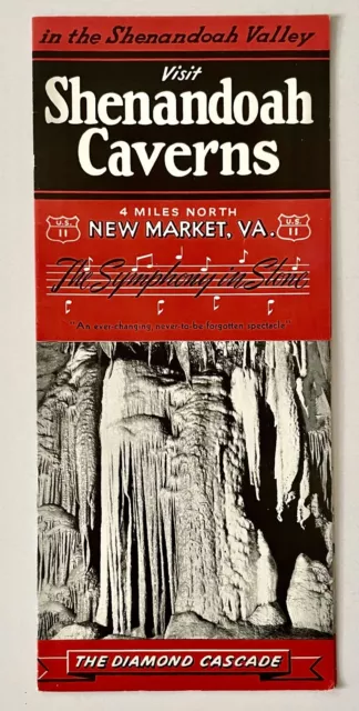 1960s Shenandoah Caverns New Market VA Vtg Travel Brochure Cave Stone Tourist