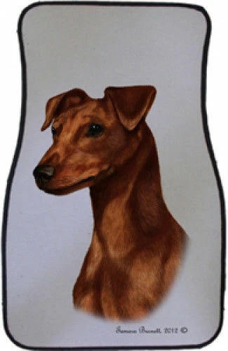 Uncropped Red Miniature Pinscher Car Floor Mats Pair (TB) 36151