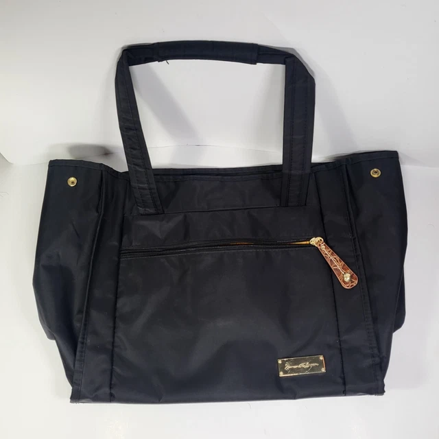 samantha black Nylon travel  tote bag