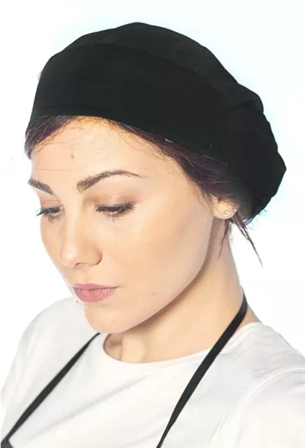 3 pz Cappello Cuoco Cuffia Donna Berretto da Lavoro Alimentare Cucina Ristorante