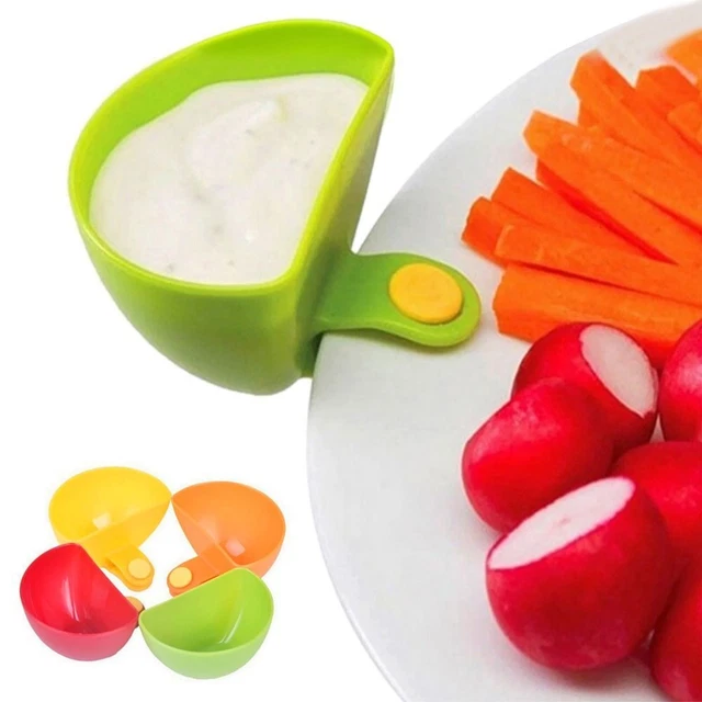 Plato Salsas Soporte Salsa Salsa Salsa Agarrar Dip-Clip Tazones