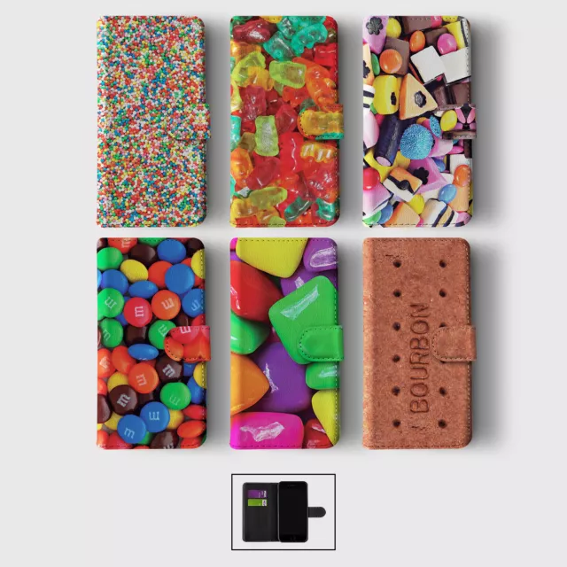 HÜLLE FÜR Samsung S20 S10 S9 PLUS GELDBÖRSE FLIP HANDY COVER CANDY SHOP