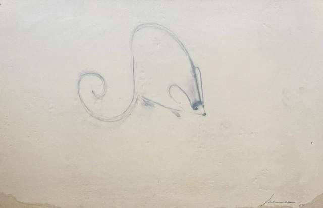 MORRIS GRAVES Original Signed Pencil on Paper Drawing MOUSE 1954 Willard Gallery