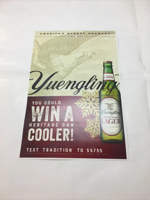 Yuengling Beer Holiday Promo Poster 18x12 Inches