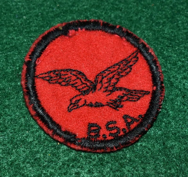 VINTAGE BOY SCOUT Patrol Red & Black Patch Seagull Felt 5.95