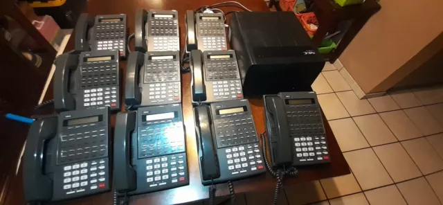 NEC DSX-80 Key Telephone Sys (all Cables & Wires) w/ 10 BDS 22BTN Phone Stations