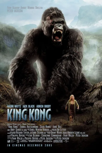 KING KONG, repro affiche cinema (40x60 cm), Gorille, HQ