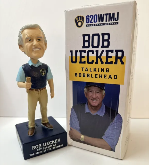 Milwaukee Brewers Bob Uecker 51st Season Talking Bobblehead 9/26 2021 SGA