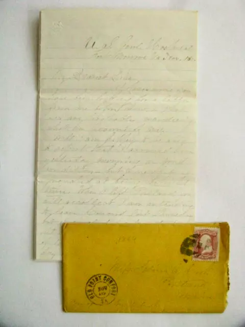 Civil War 13Th New Hampshire Officer Letter Virginia