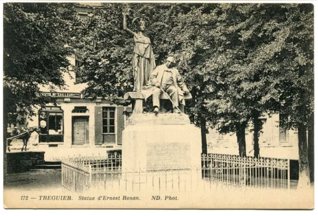 CPA-Carte postale-FRANCE -TREGUIER - Statue d' Ernest Renan (CPV 397)