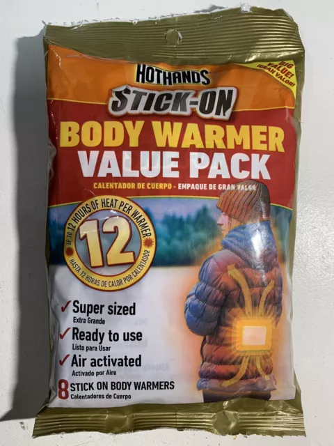 HotHands Stick-On Body Warmer Value Pack 8 Count exp 12/25 or 02/26