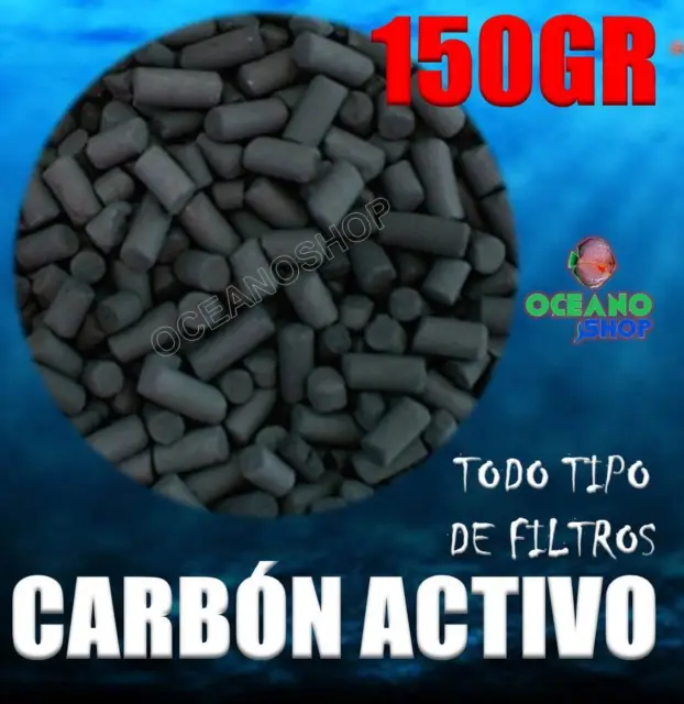 150Gr Carbon Activo Acuario Filtro Mochila Exterior Interior Interno Activado