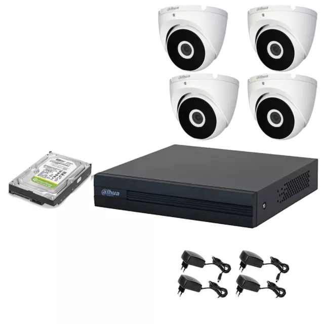 Kit Videosorveglianza 4 Telecamere 5 Mpx Dahua Dvr 8 Canali Hd 1Tb 1