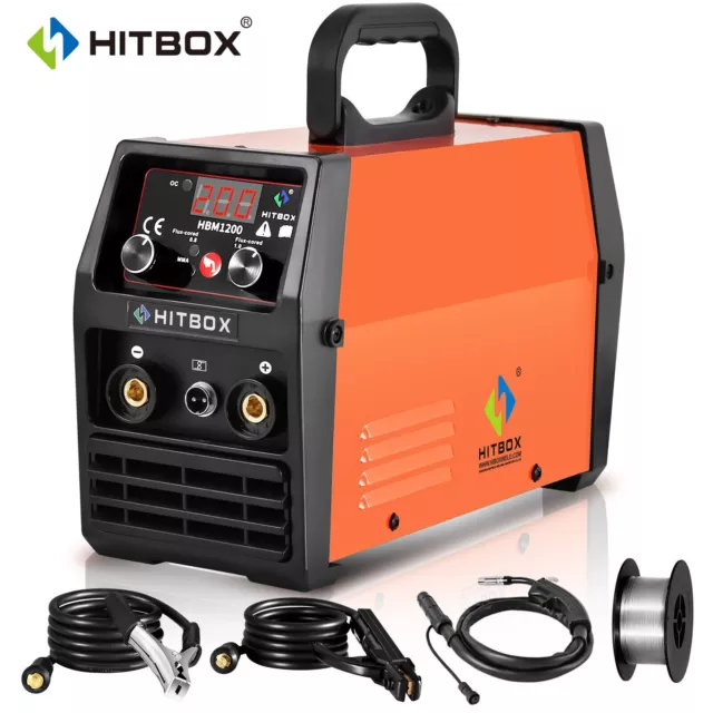 HITBOX 3 in 1 MIG Welder 110V 220V 140A Gasless ARC TIG MIG Welding Machine IGBT