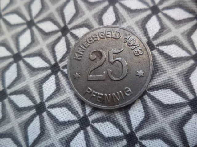 Allemagne Germany Kriegsgeld 25 Pfennig 1918 Coblenz