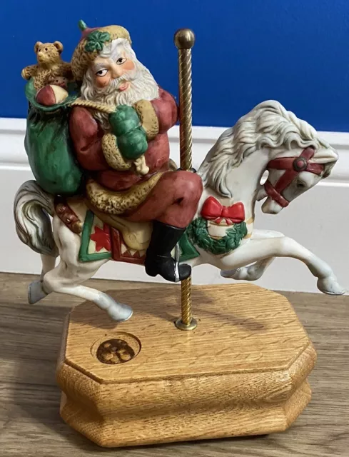 1986 Willitts Memories Limited Edition Carousel "Santa Coming To Town" Missing