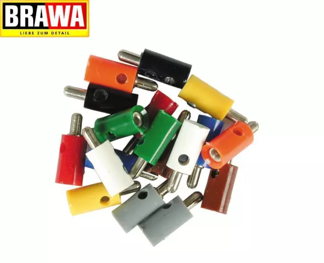 Brawa 3051 Querlochstecker rund, 2,5 mm, gelb (10 Stück) - NEU + OVP