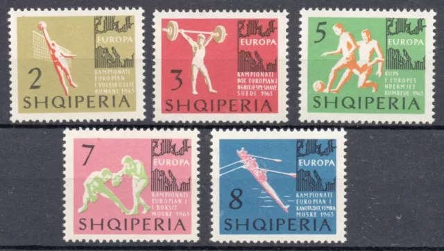 1963 Albania - Campeonatos de Europa de diferentes deportes, 5 val. Nuevo **