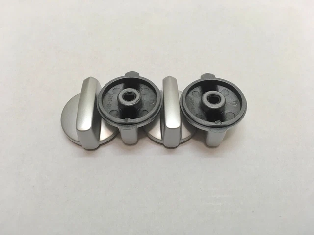 4 x Genuine Westinghouse 600mm Gas Cooktop SILVER Control Knob GHP17S 943253582