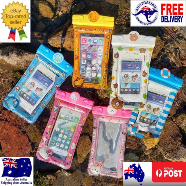 Waterproof Underwater Cartoon Phone Case Float Bag Dry Pouch for iPhone/Samsung