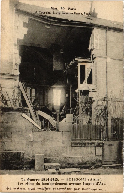 MILITARY CPA La Guerre-Soissons-The Effects of the Bombing (315937)