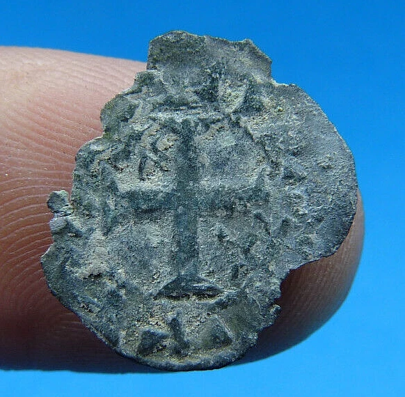 Medieval Spanish Knights Templar Cross Coin European Crusader 11Th Antique