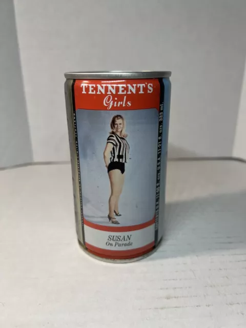 Tennent's Lager Girls "Susan On Parade" 11.21fl oz. 333ml Beer Can Scotland