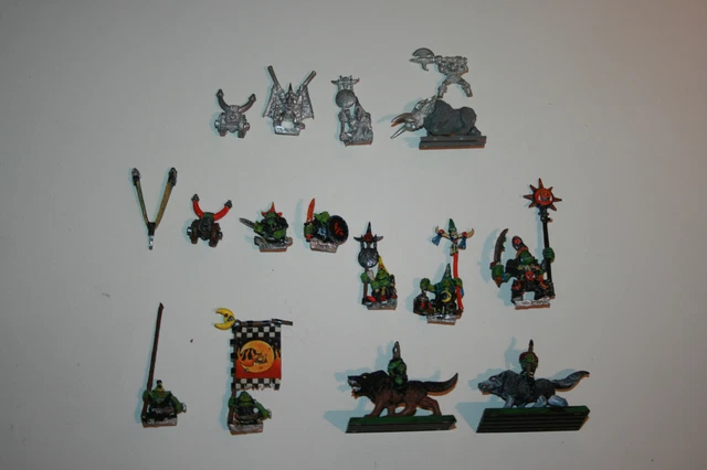Figurines Warhammer Fantasy Forest Goblin Command - Métal, Games Workshop, Neuf