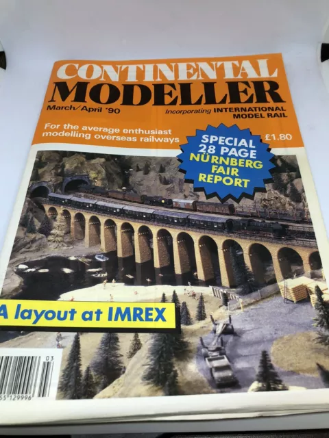 CONTINENTAL MODELLER MAGAZINE Mar/April 1990 Trains Models Railway Hobby Loco